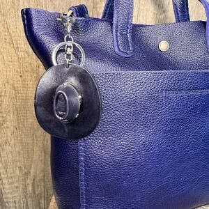 Western Leather Purse Charm Cowboy Hat Keychain NeW FAST SHIP Bag Flair